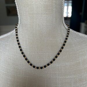 Black and Gold Beaded Necklace